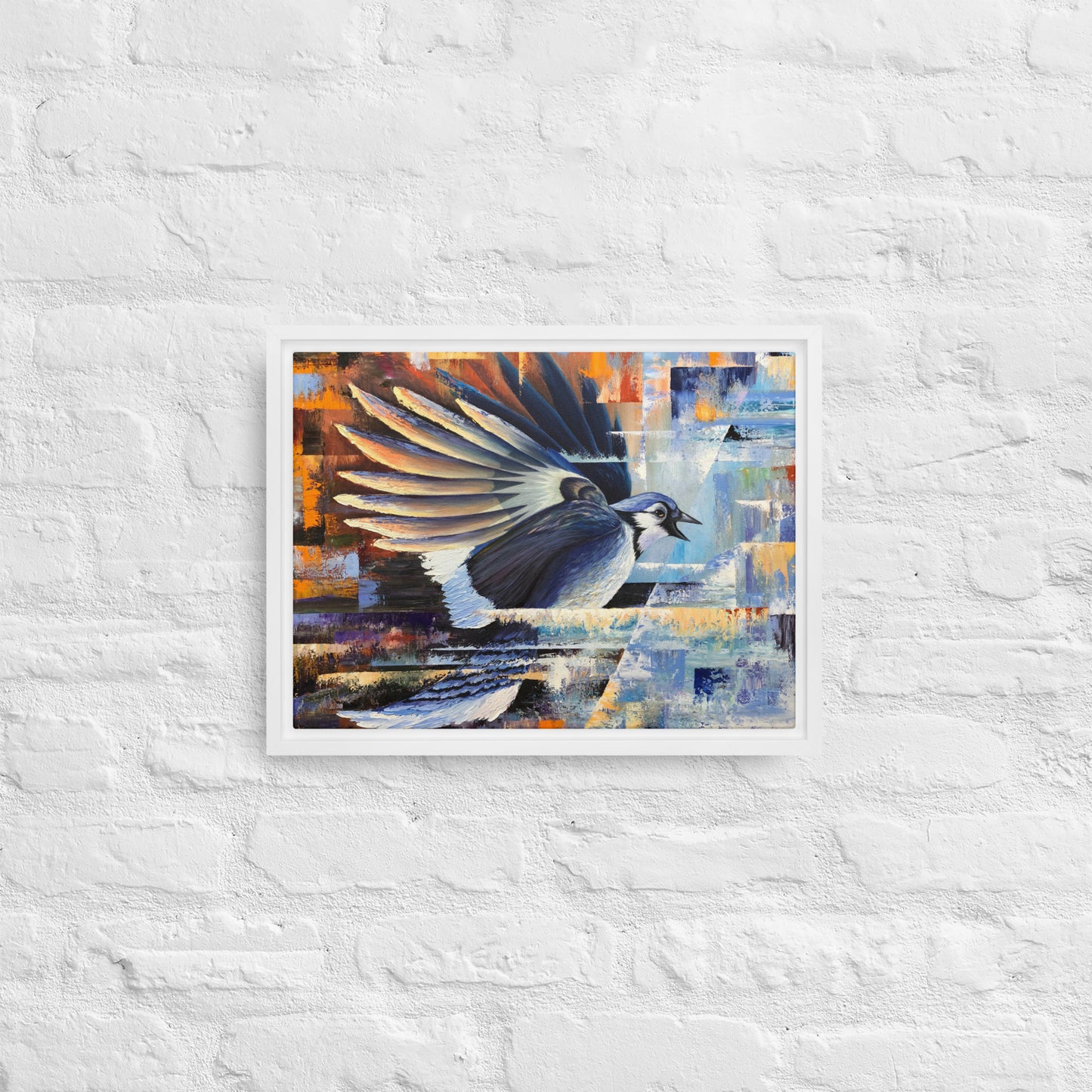 Blue Jay Framed Canvas