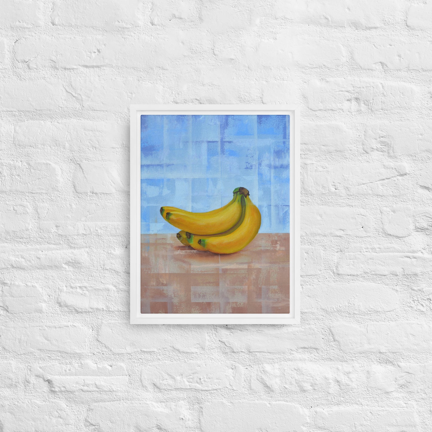 Still Life Fruit Painting of a Banana Framed Canvas