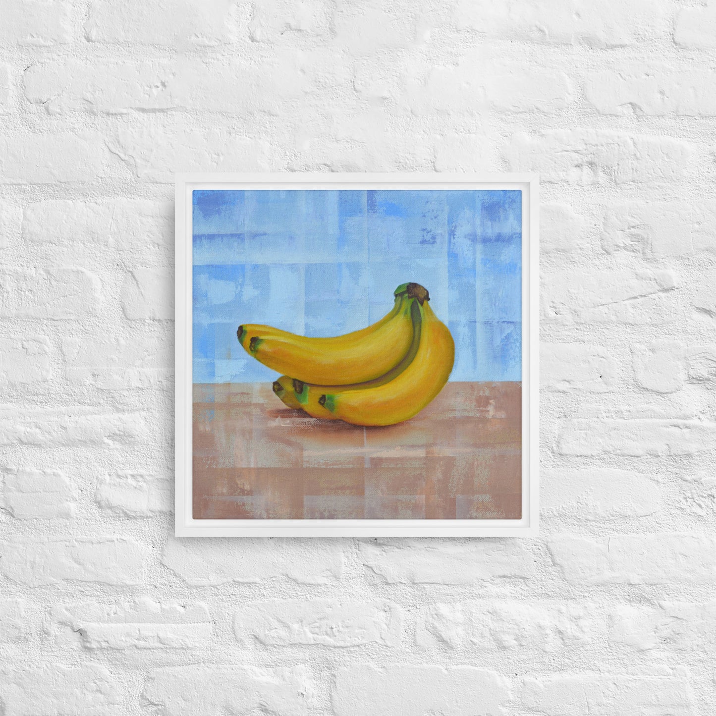 Still Life Fruit Painting of a Banana Framed Canvas