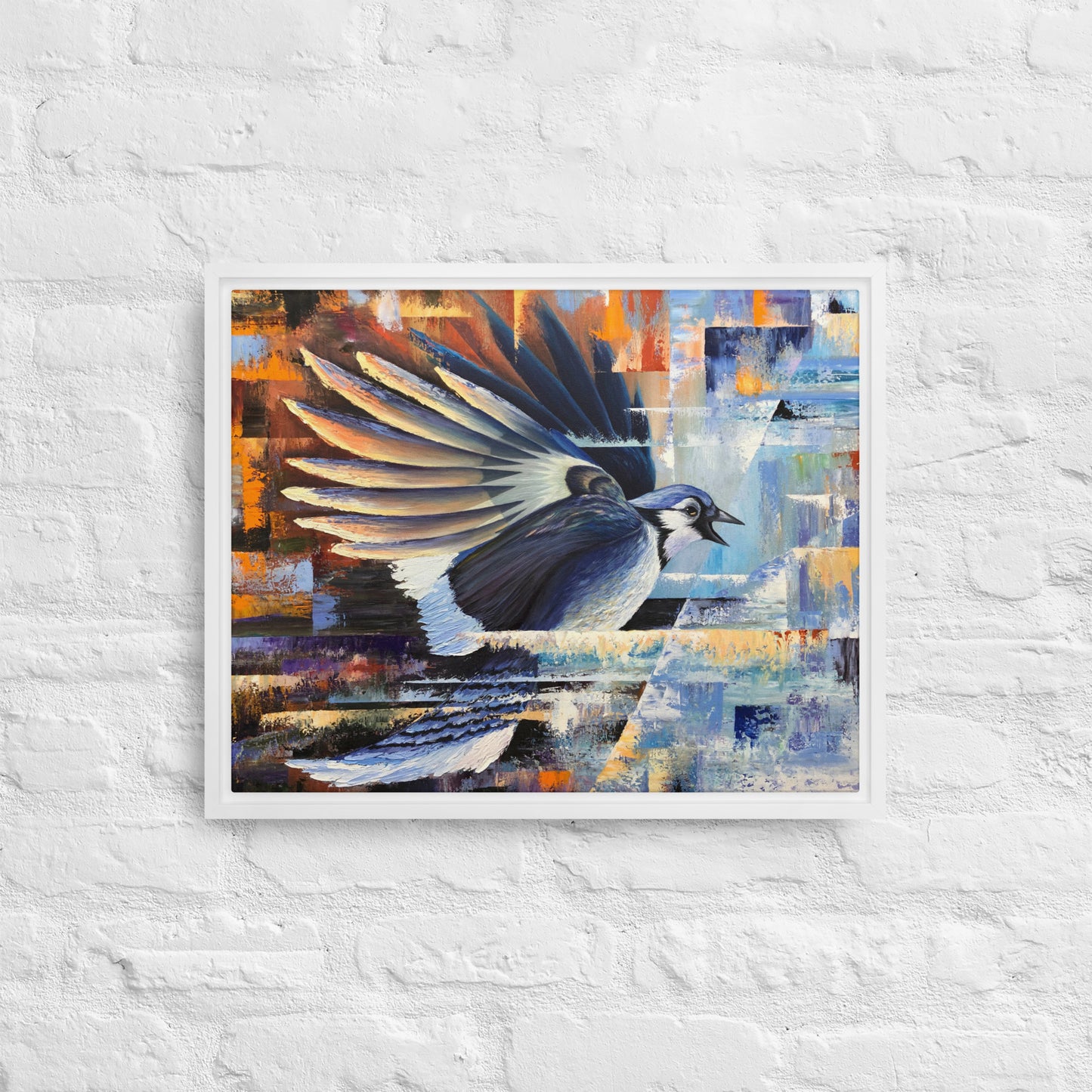 Blue Jay Framed Canvas