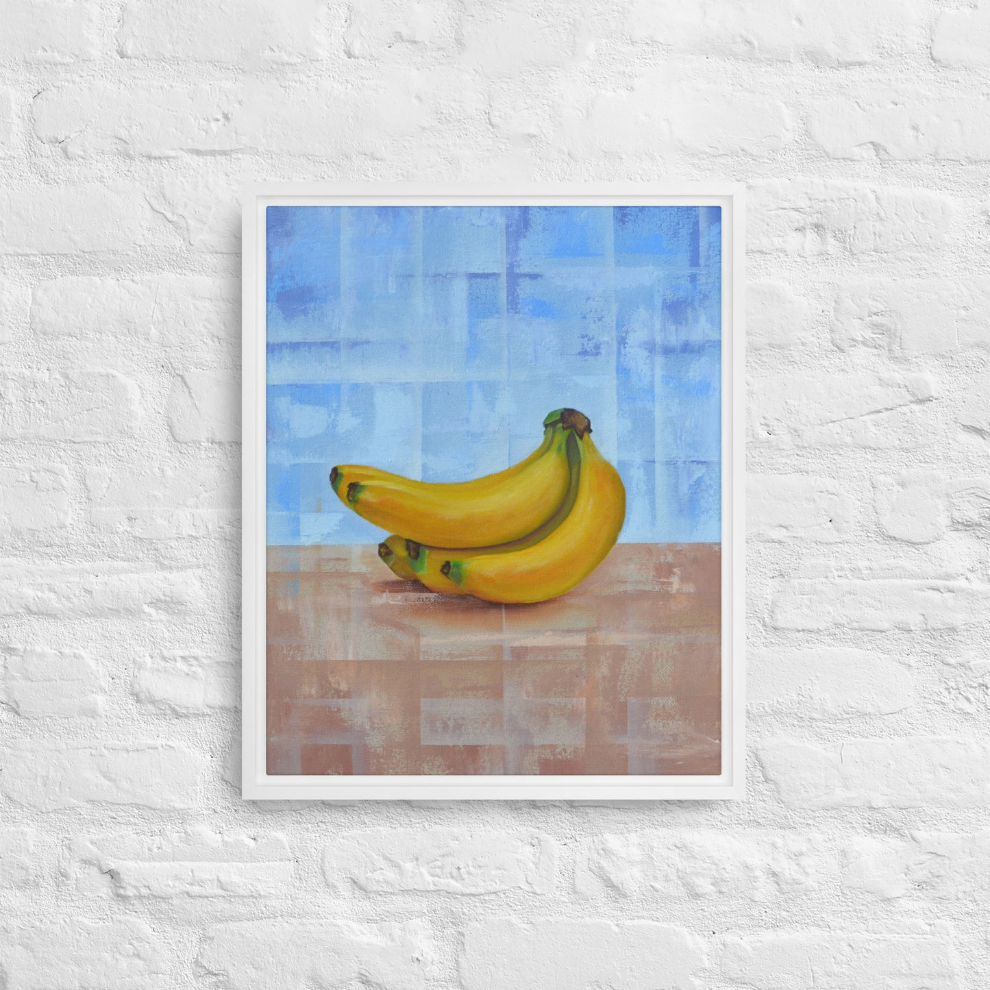 Still Life Fruit Painting of a Banana Framed Canvas