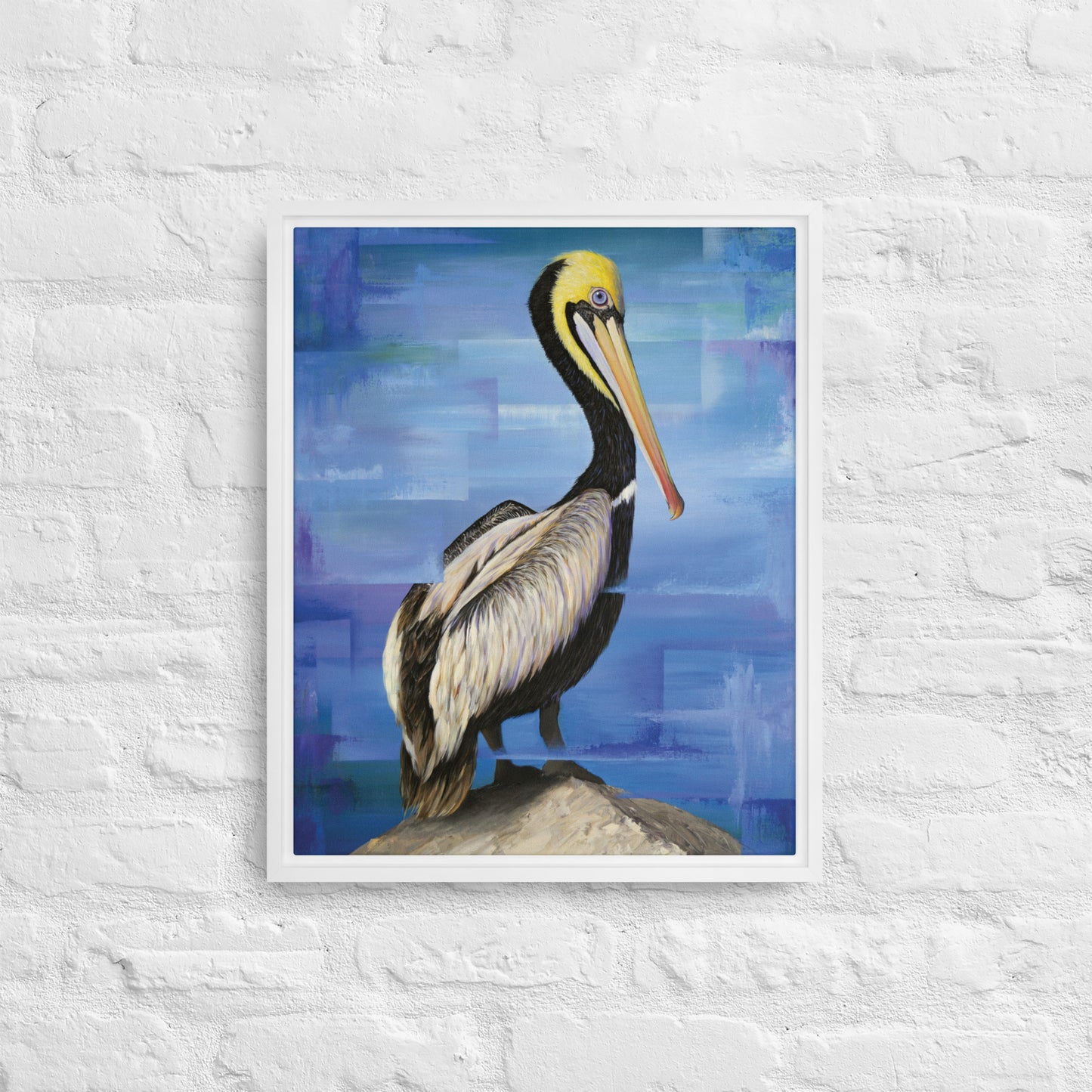 Pelican Framed Canvas