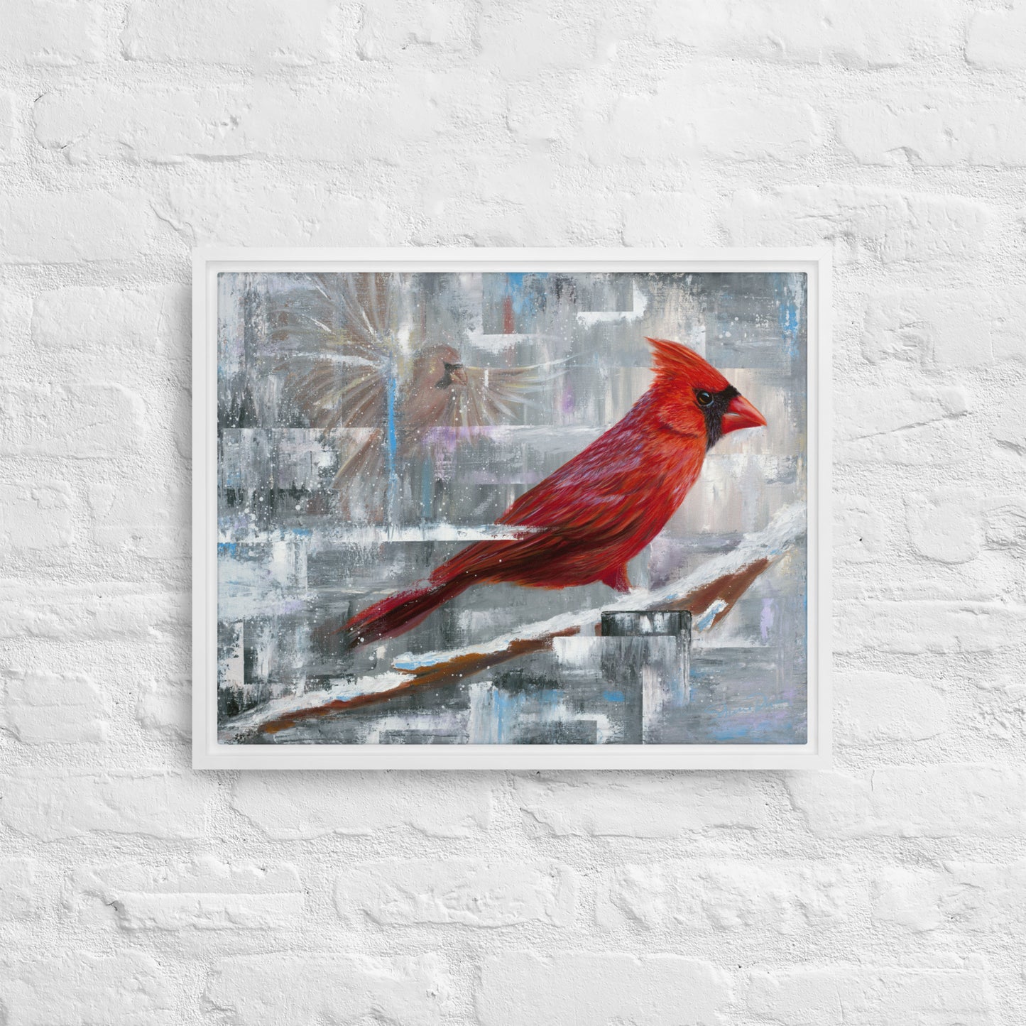 Cardinal Framed Canvas Print