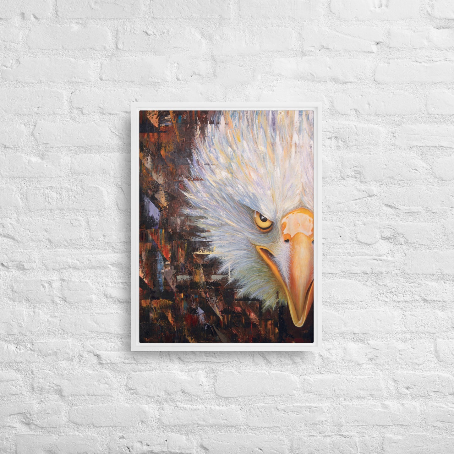 Bald Eagle Framed Canvas Print