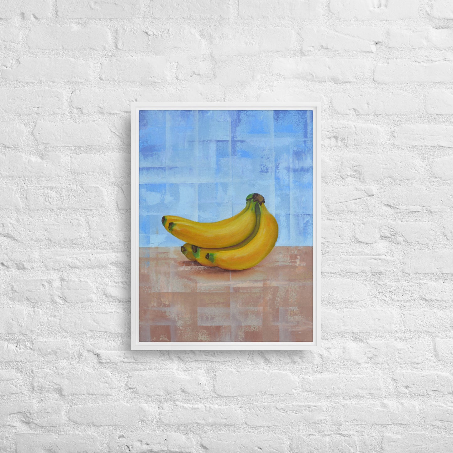 Still Life Fruit Painting of a Banana Framed Canvas