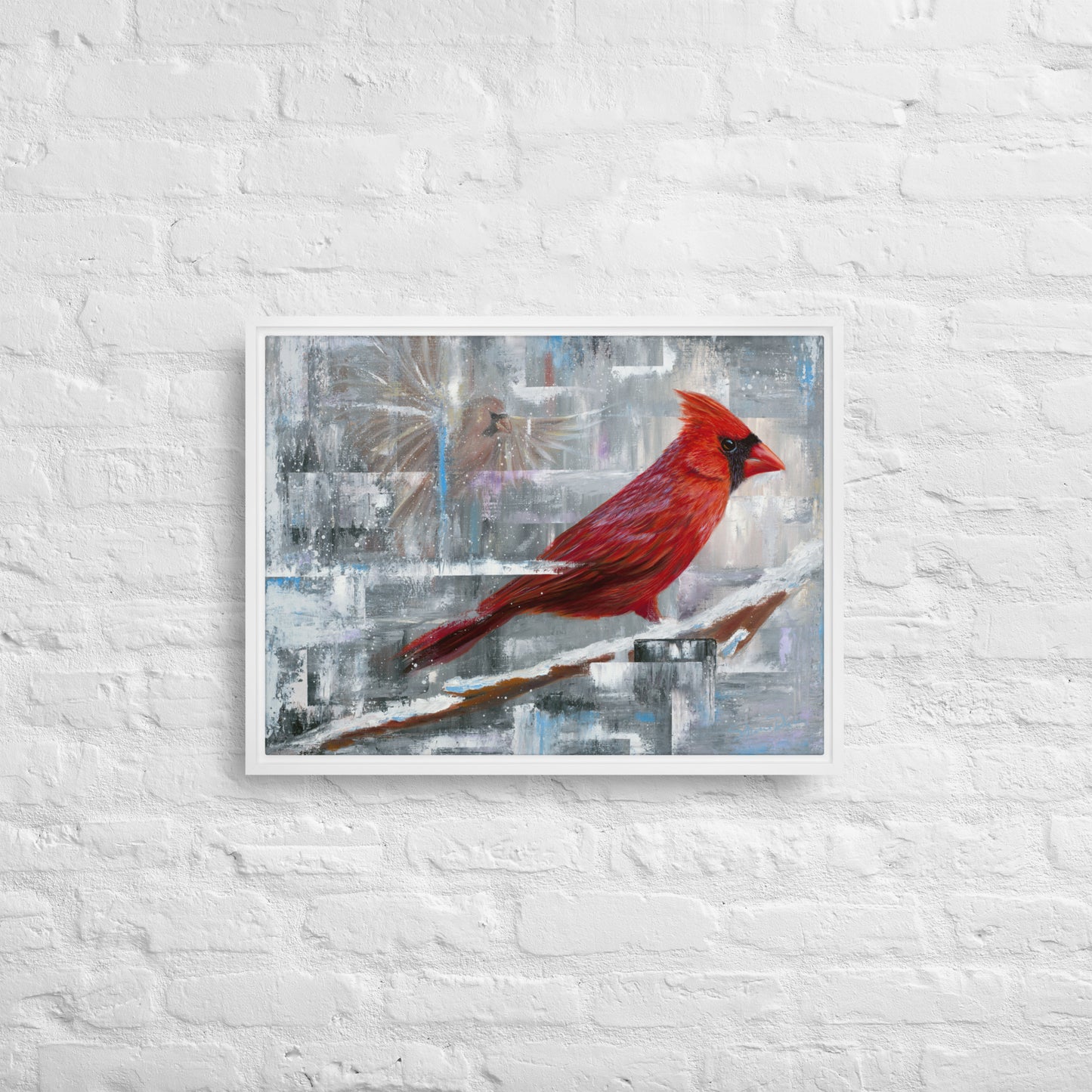 Cardinal Framed Canvas Print