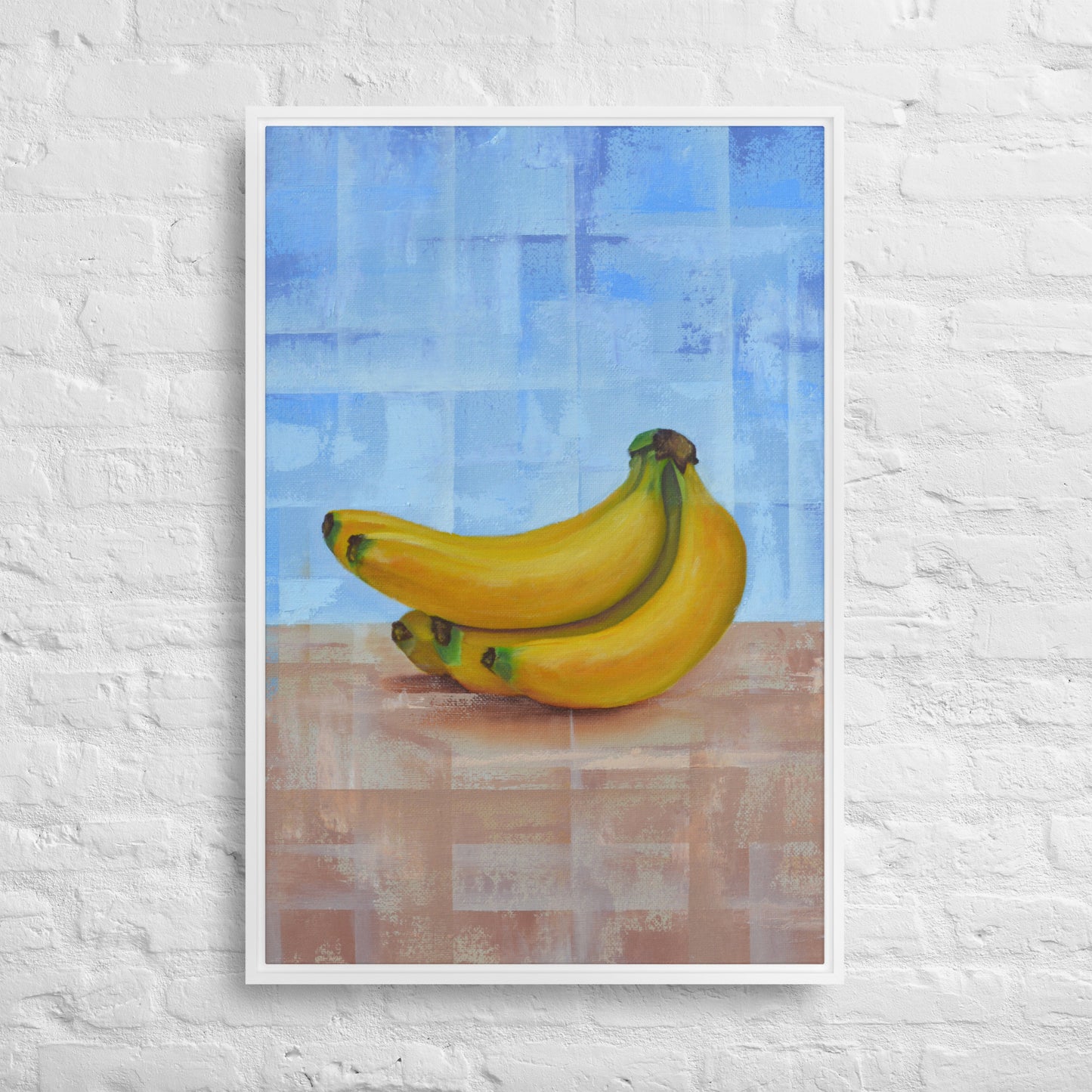 Still Life Fruit Painting of a Banana Framed Canvas