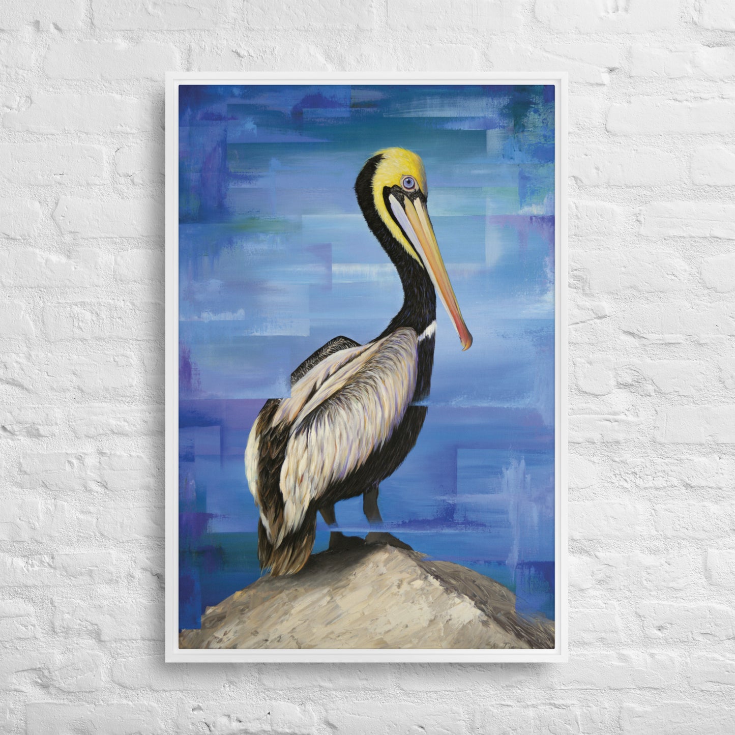 Pelican Framed Canvas