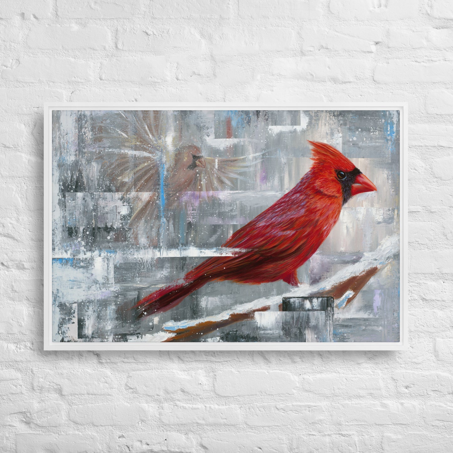 Cardinal Framed Canvas Print